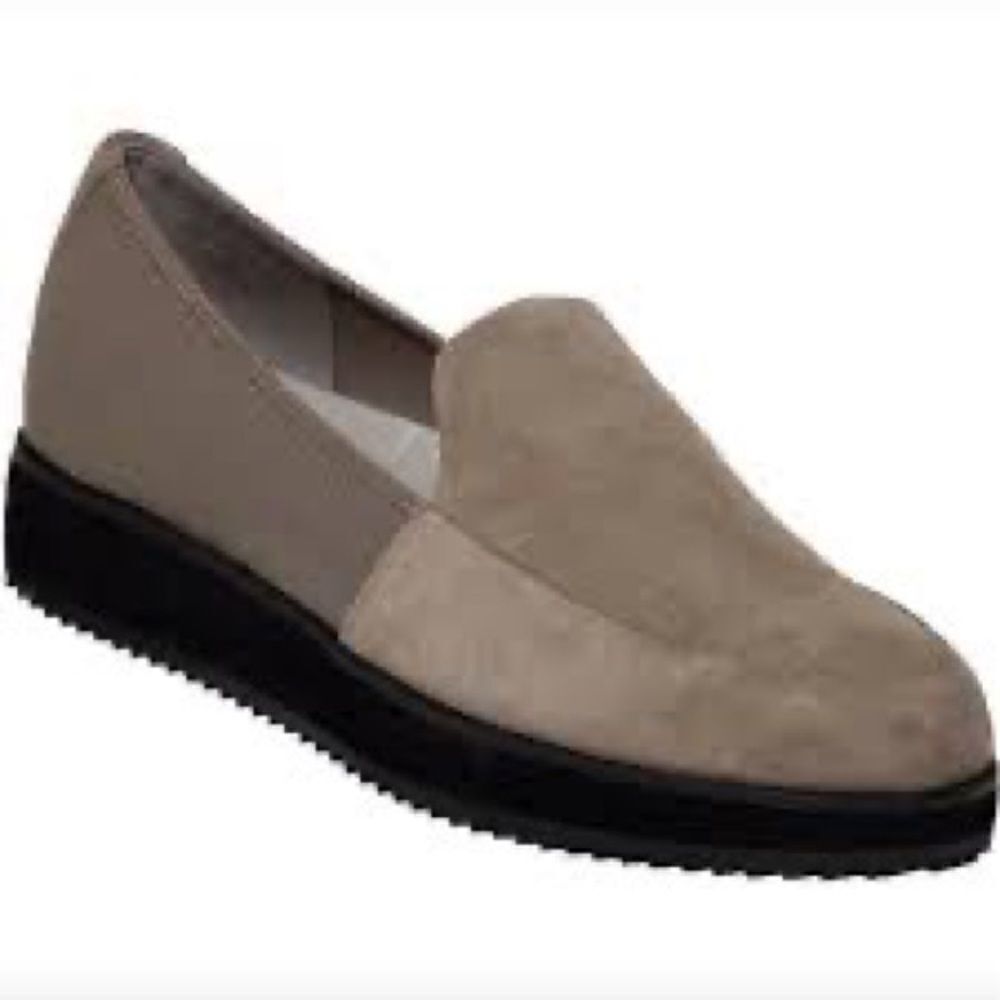 EILEEN FISHER Dell Suede Loafer LIGHTWEIGHT PLATFORM EARTH